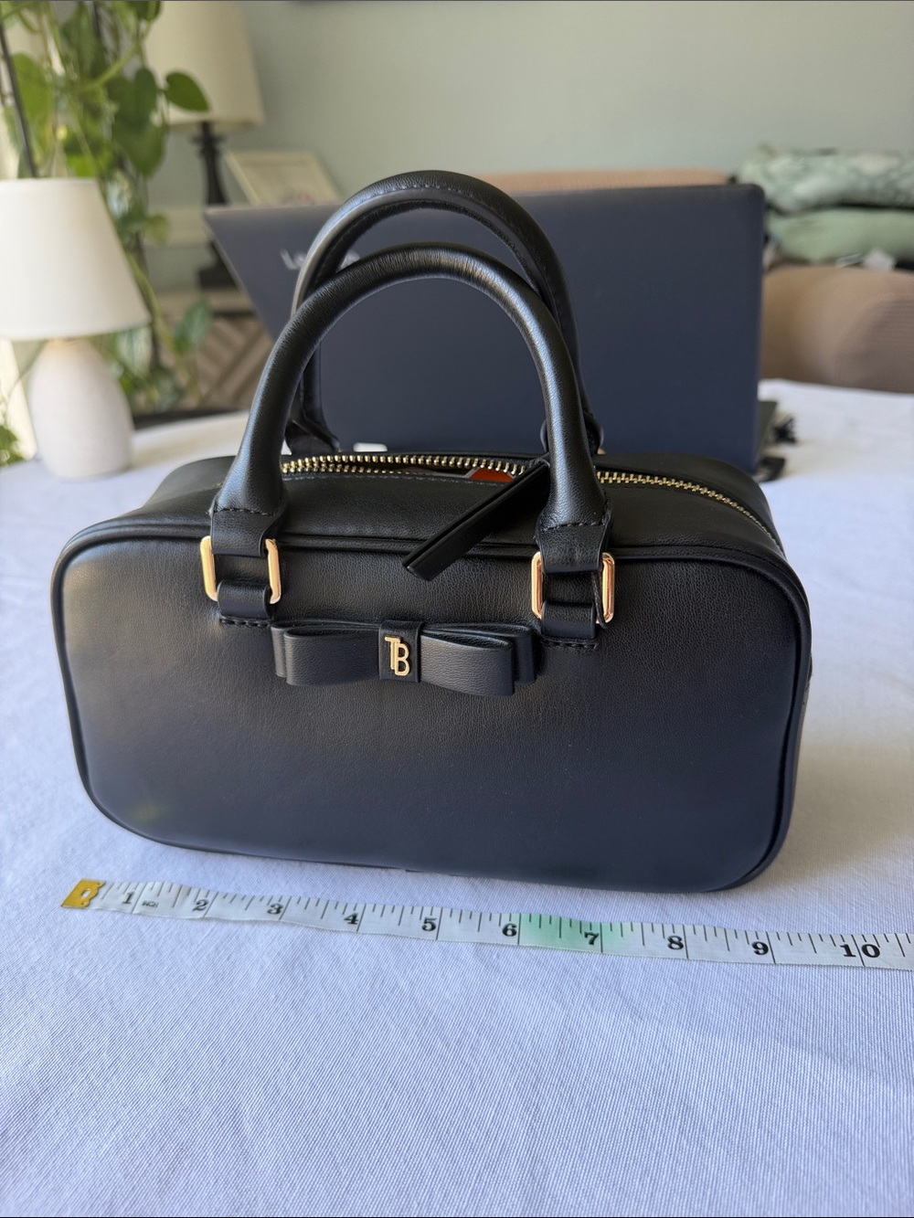Ted Baker Black Mini Bow-Accent Top-Handle Bag